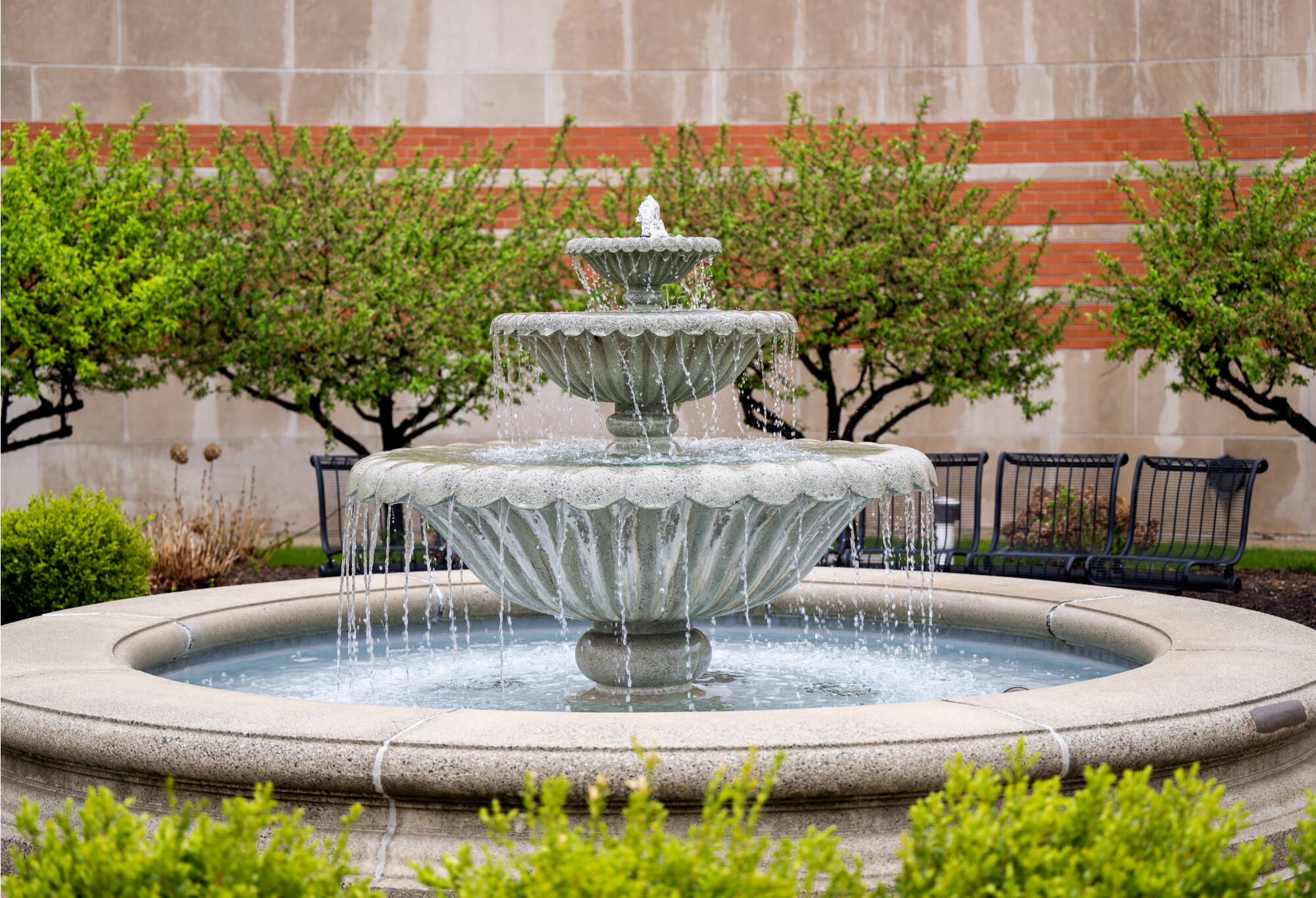Fountain on the Grand Valley State University Allendale Campus